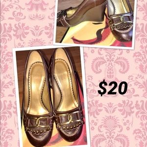 BCBGirls wedge brown heel